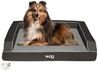 מיטת כלבים מחמד של WAG PREMIUM | בניית רב שכבות עם ג'ל אנרגיית קירור וחליטת נחושת | כיסוי רחיץ מכונה